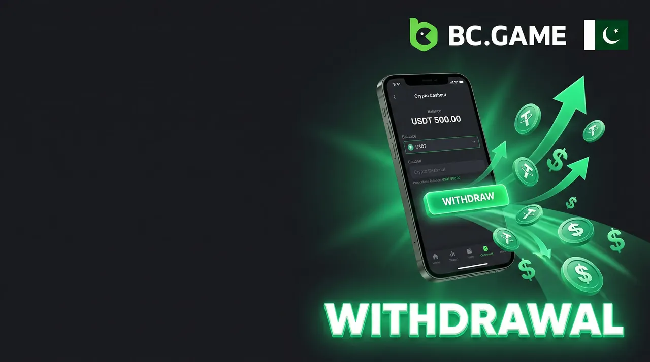 BC Game Pakistan withdrawal cash out USDT